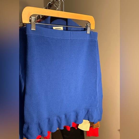 Sold ❌Sandro | Fancy Stitch Knitted Cardigan | L I Blue - Picture 10 of 16